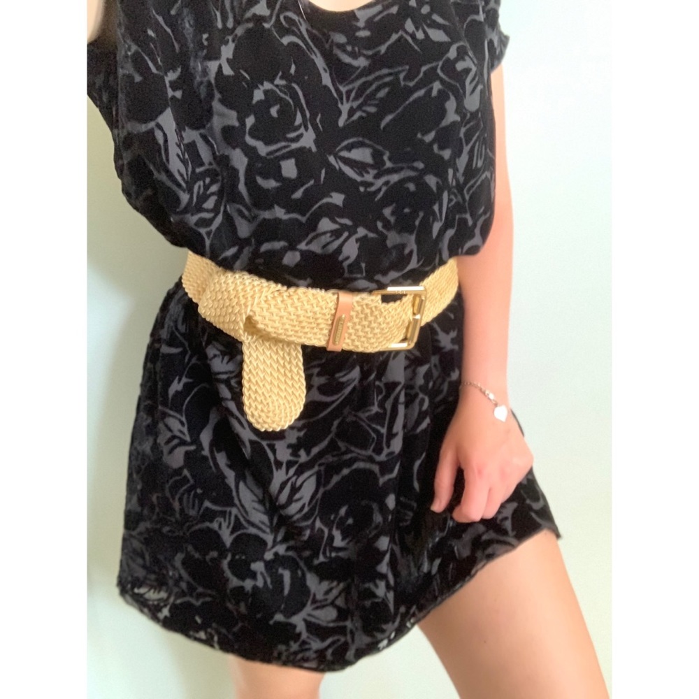 Wilfred| velvet and mesh oversized mini dress